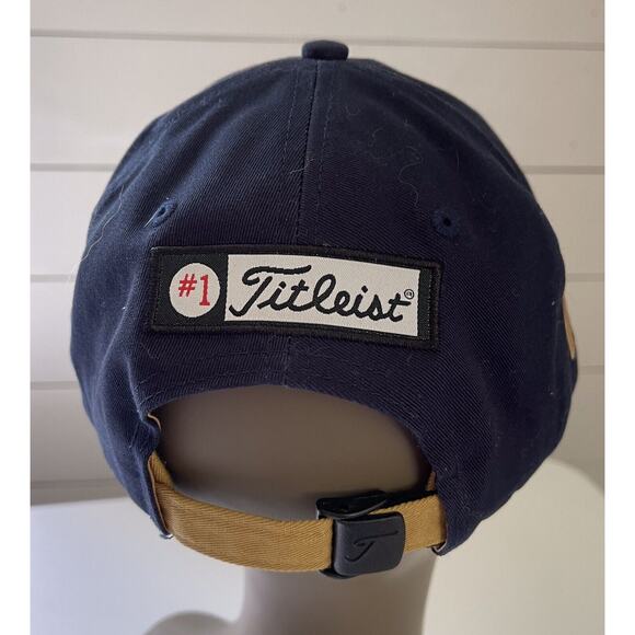 Titleist PRO V1 FJ Embroidered Strap Back Hat/Cap, Blue/Yellow Adjustable - Picture 4 of 6
